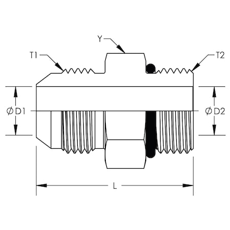 World Wide Fittings JIC to O-Ring Boss Stainless Steel 6400X06X08SS